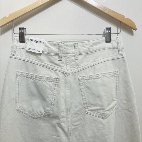 Free People Come as You Are Maxi Skirt Ivory Size 2 High Waist New Boho - Picture 7 of 12